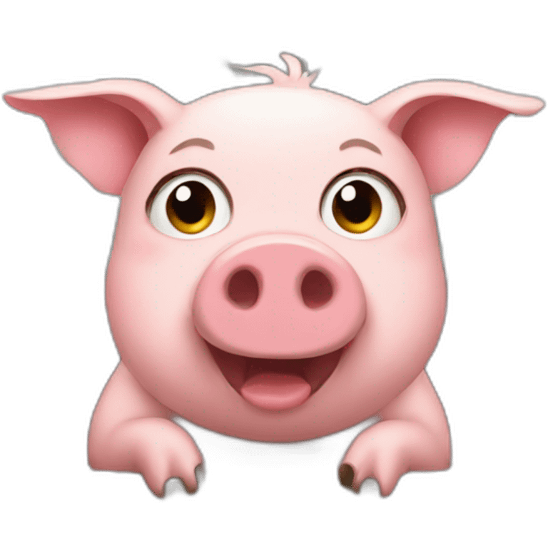 Pig on train  emoji