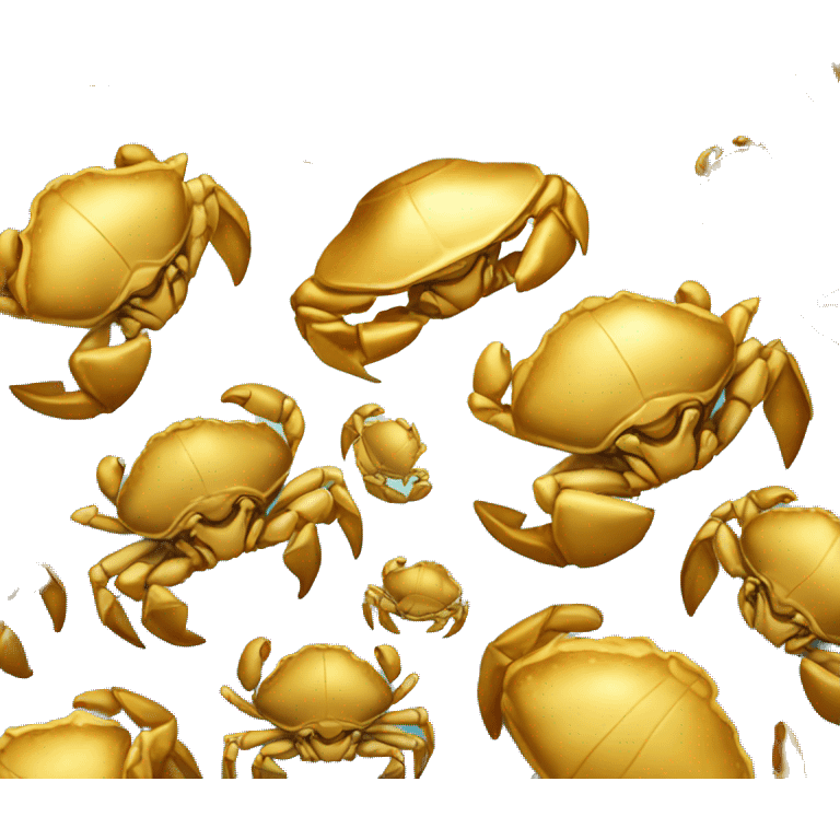 a golden crab of celebration emoji