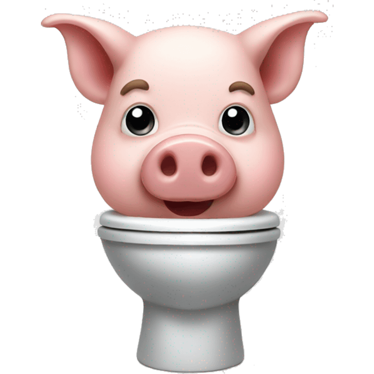 Pig on a toilet emoji