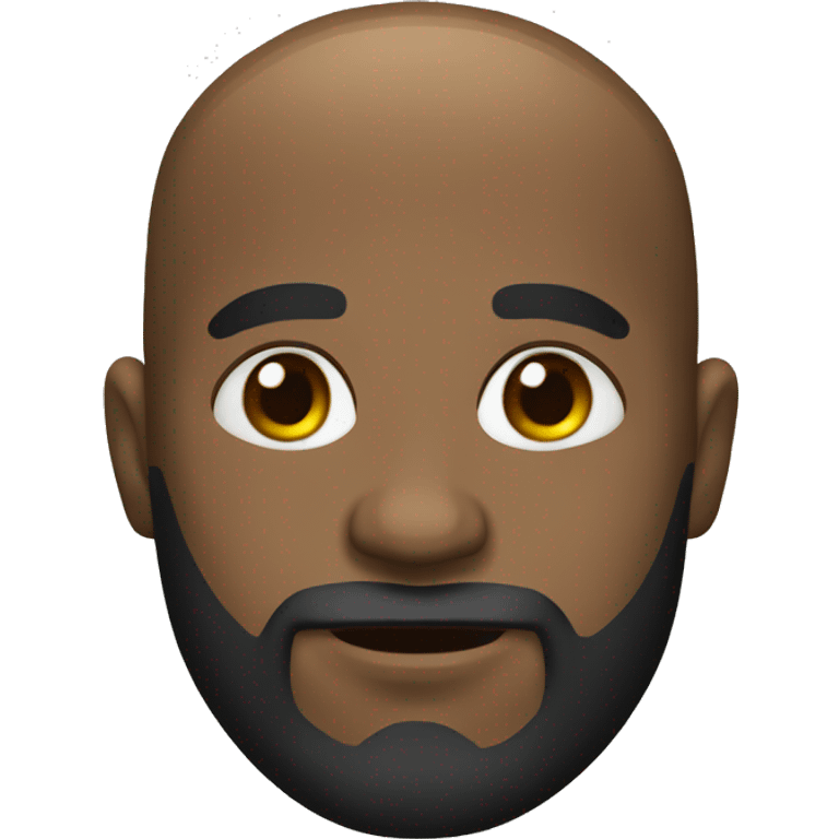 Bald head black dude with beard emoji