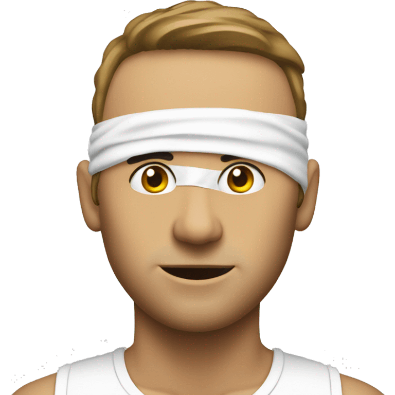 Man’s face covered in white slip emoji