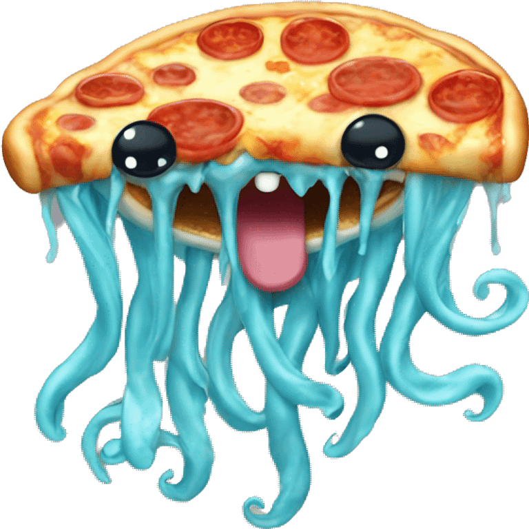 jellyfish eating pizza emoji