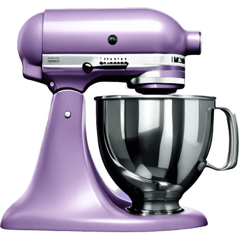 Realistic light purple kitchenaid mixer isolated. emoji