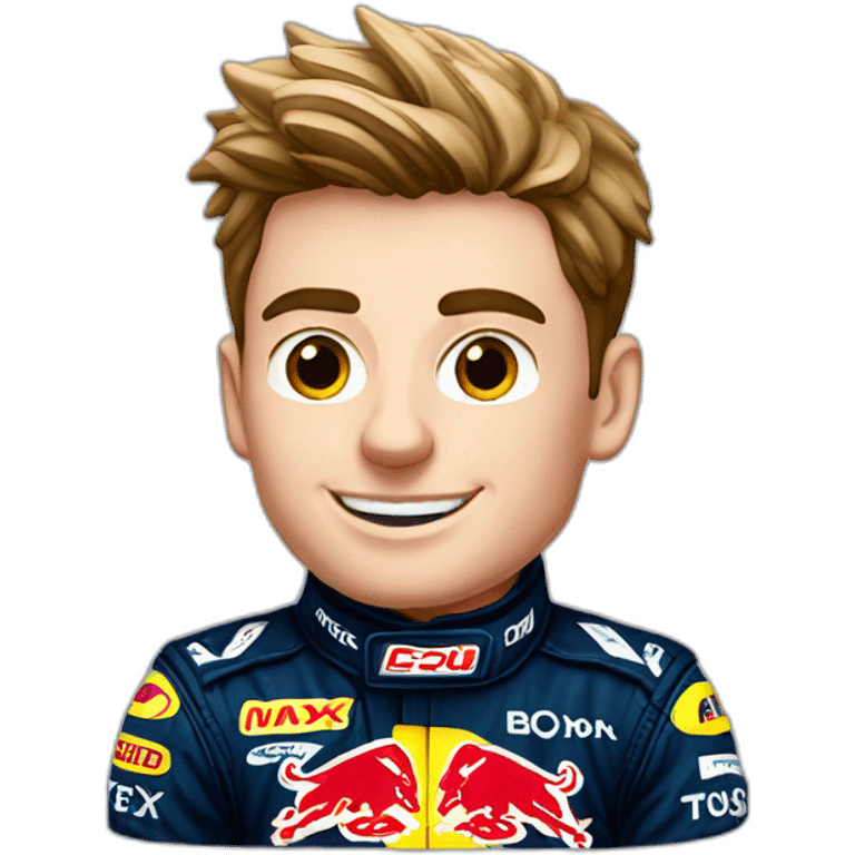 max verstappen champions on the car emoji