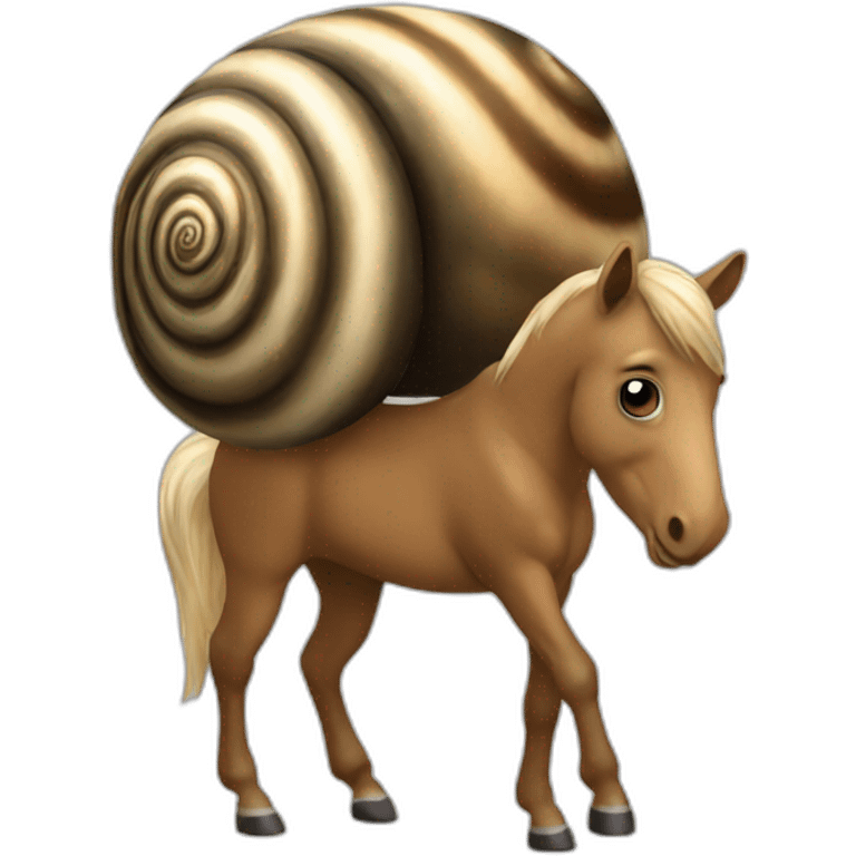 un escargot on a horse emoji