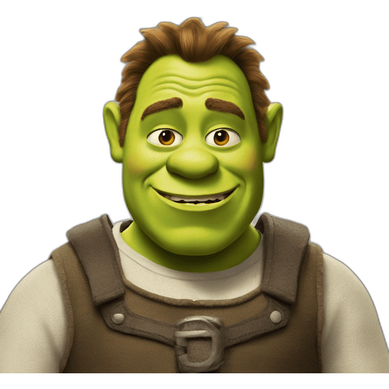 shrek as rick astleu emoji