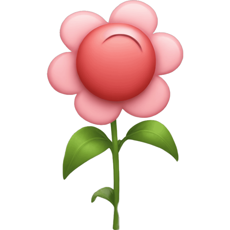 Original emoji blushing giving a flower emoji