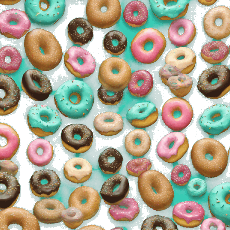 Donut with teal frosting emoji