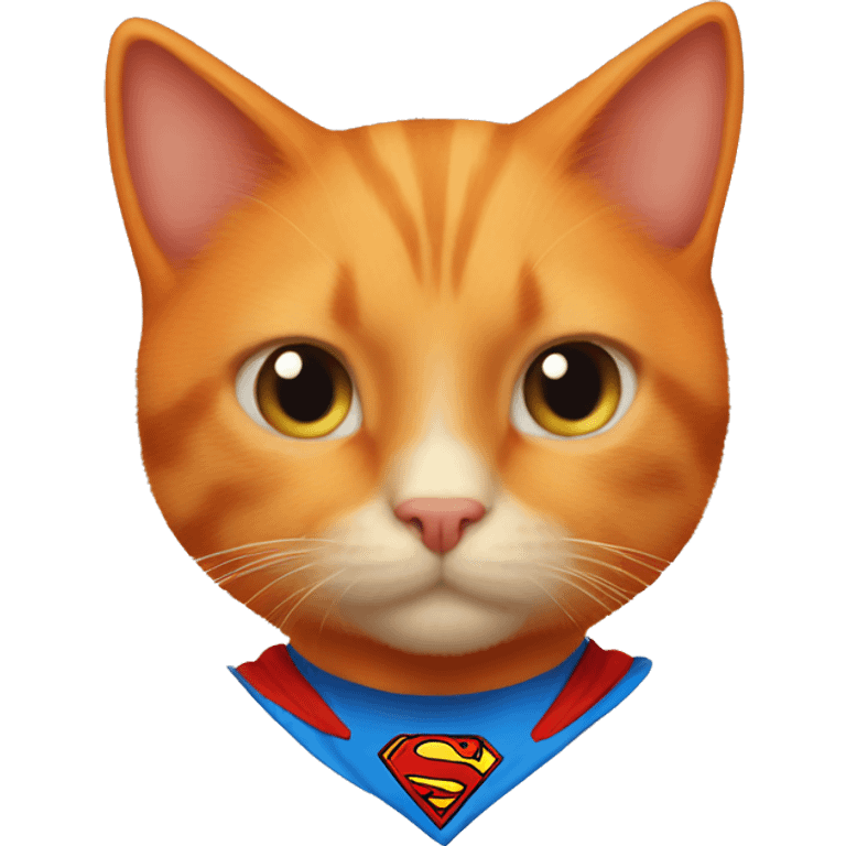 orange cat superman emoji