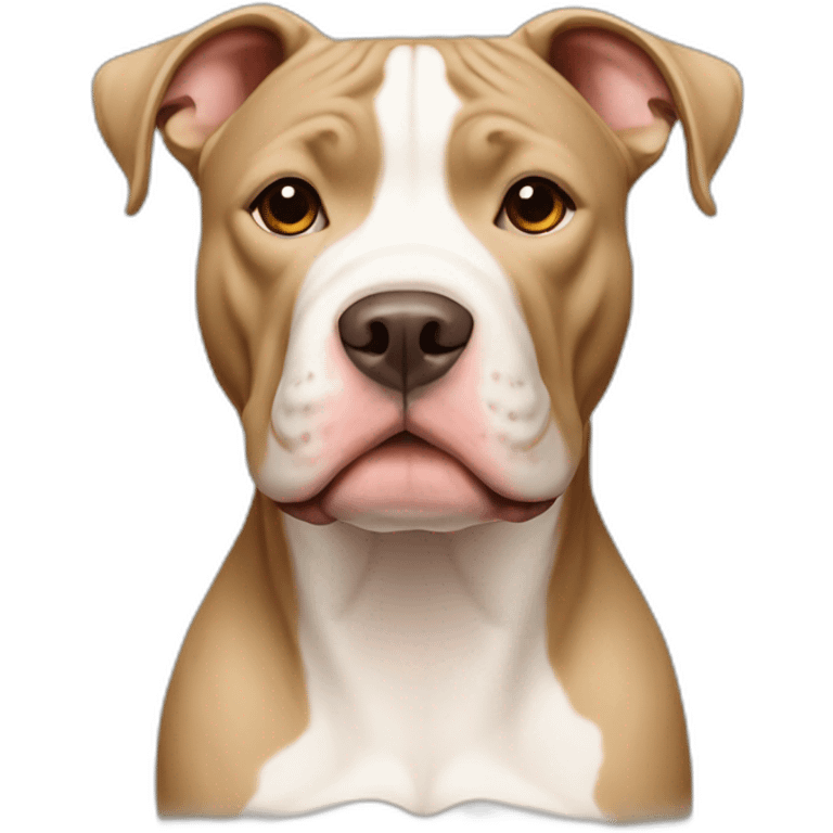 pit bull beige & white emoji