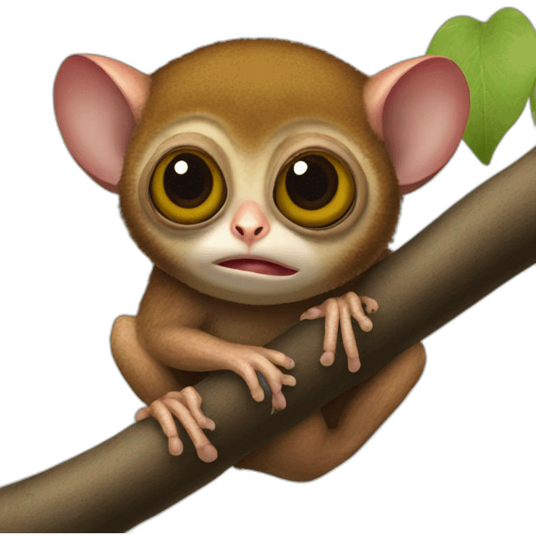 tarsier on branch emoji