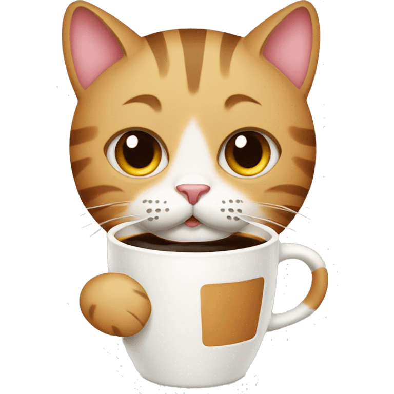 Cat drink coffee  emoji