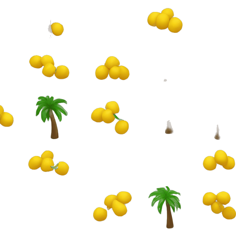 palm tree with yellow dates emoji