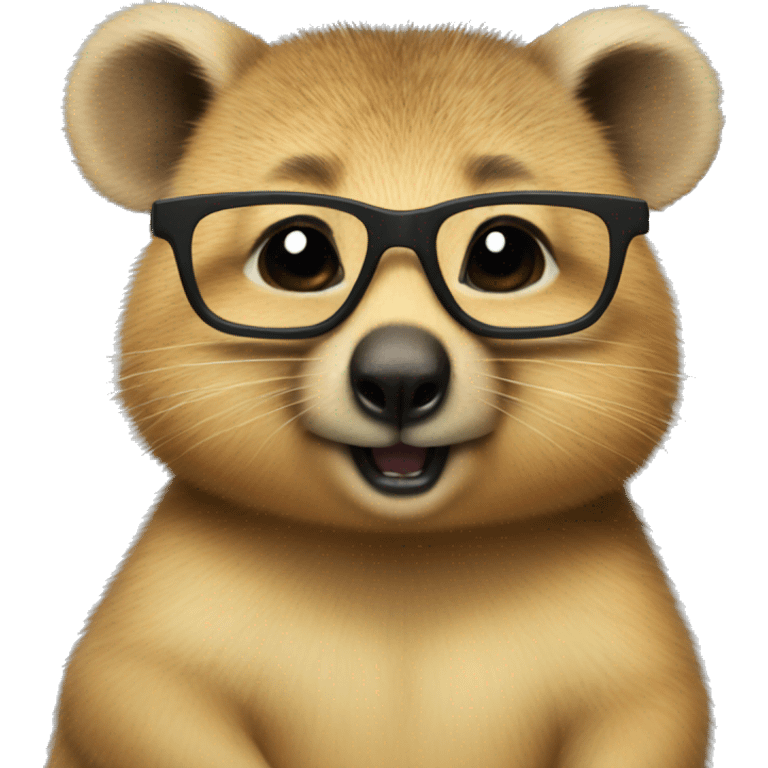 Quokka with glasses emoji