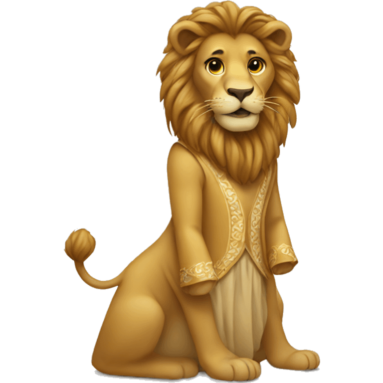 Lion in dress emoji