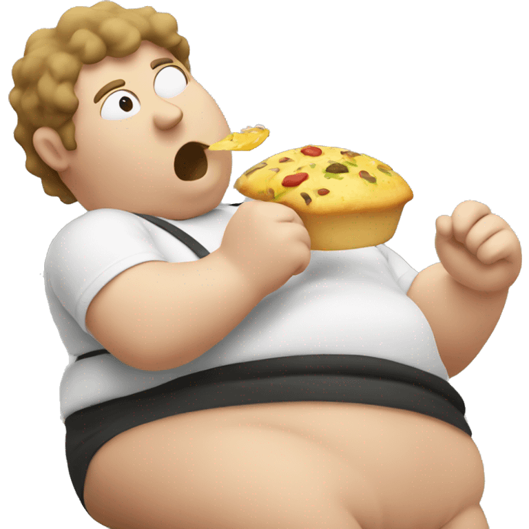 Fat person eating  emoji