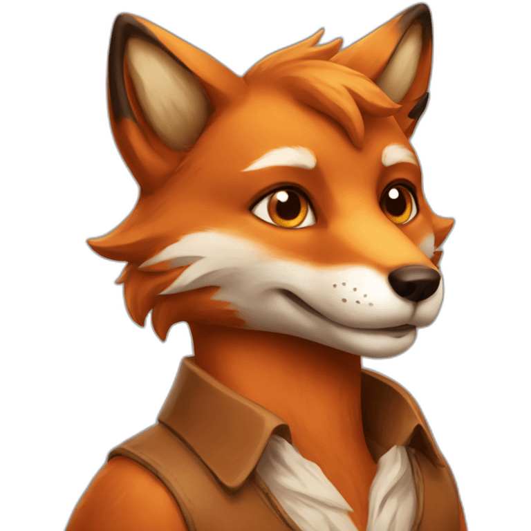 Handsome fox emoji