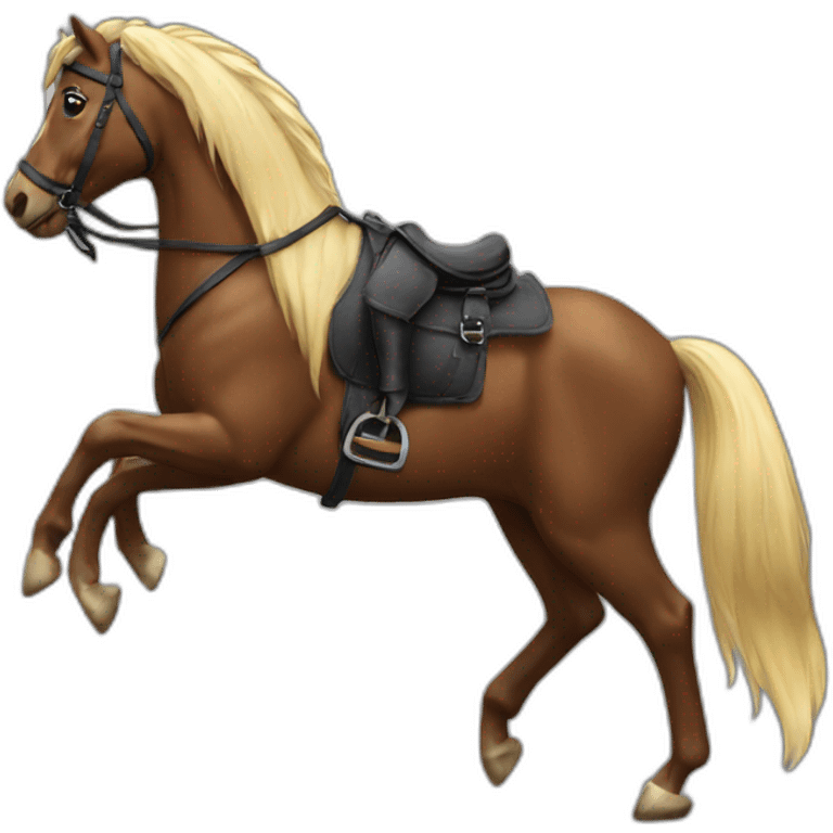 Chat sur un cheval emoji