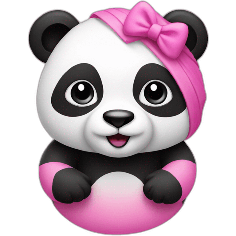 Pink panda emoji