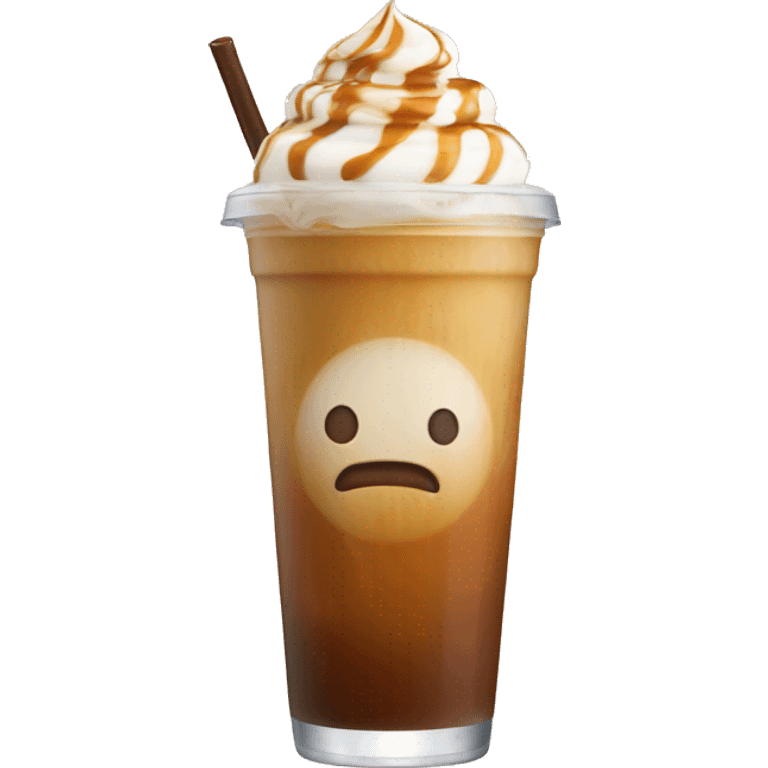 Iced caramel macchiato emoji