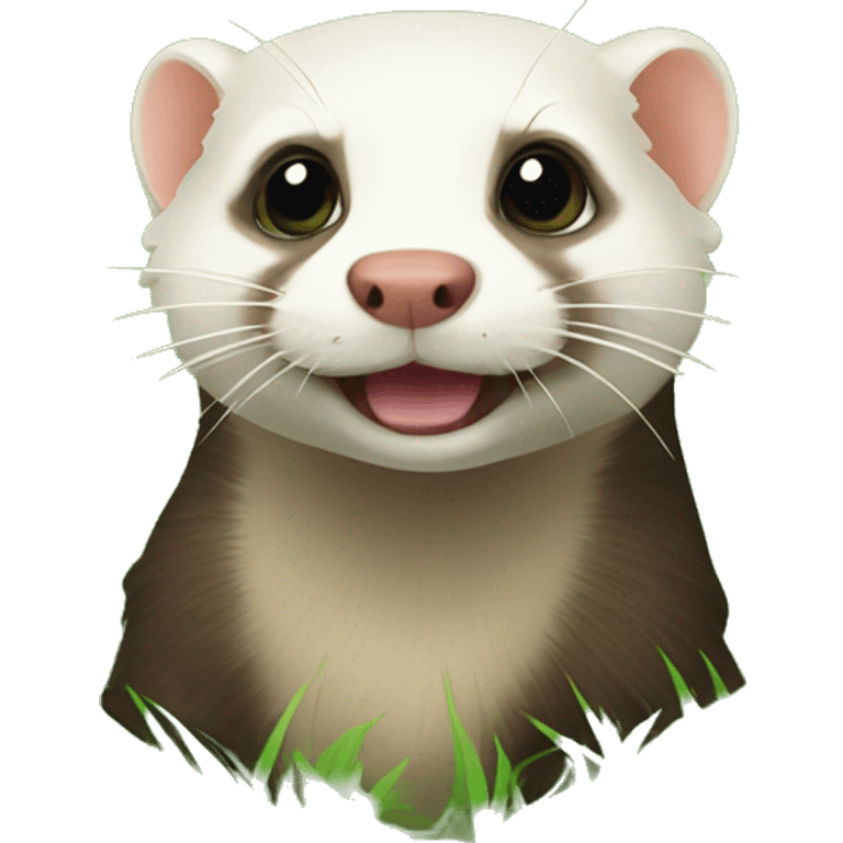 Ferret on a green field  emoji