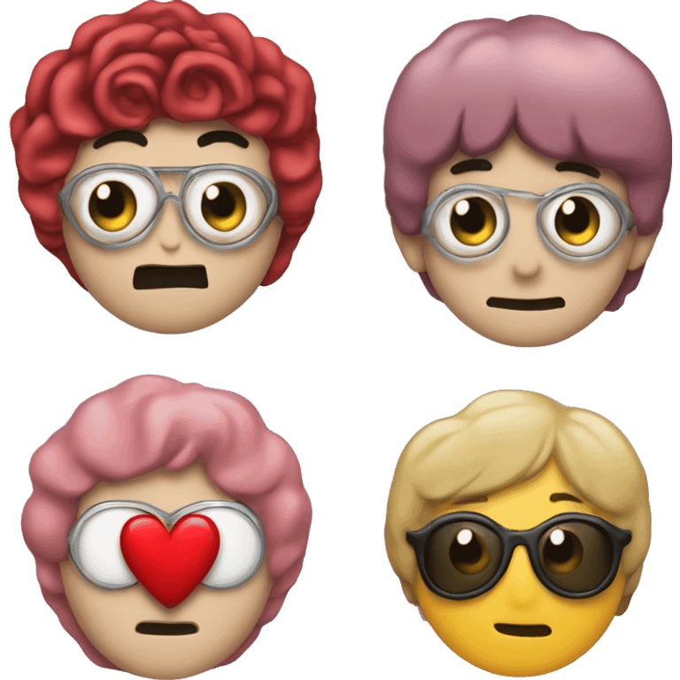 rose heart and beatles emoji