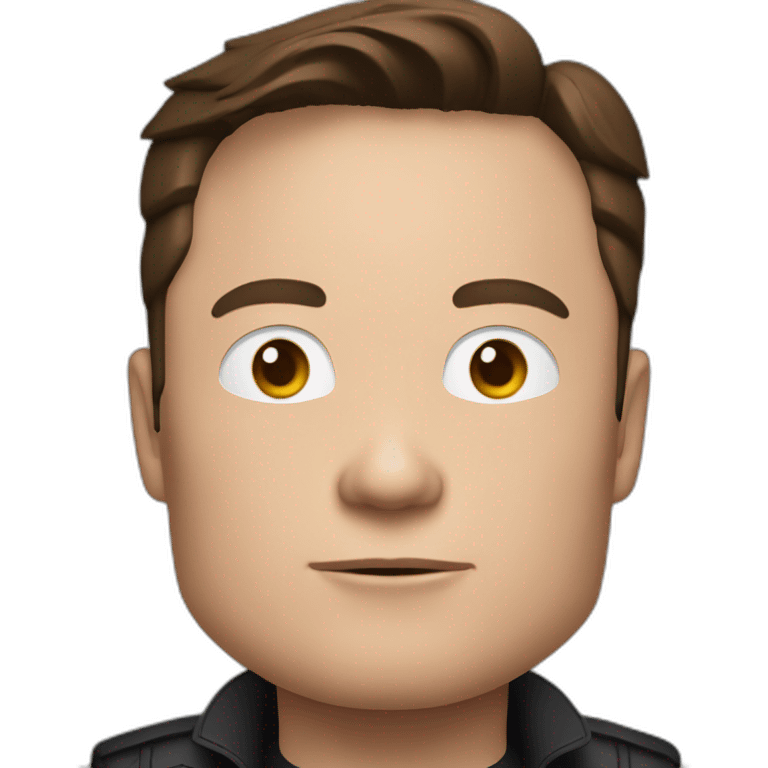 Elon musk on black fury flying to mars emoji