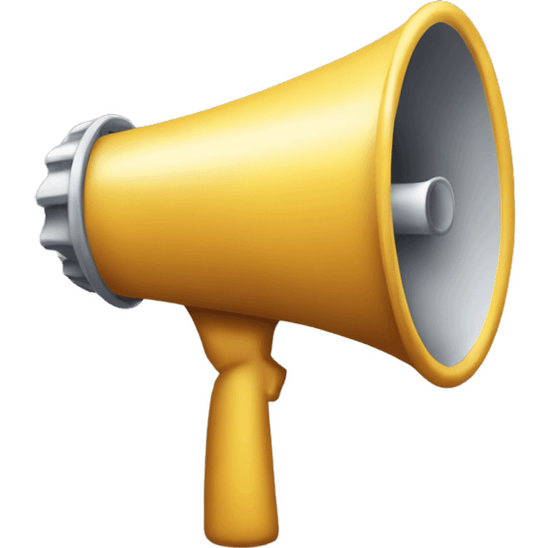 cartoony megaphone emoji emoji