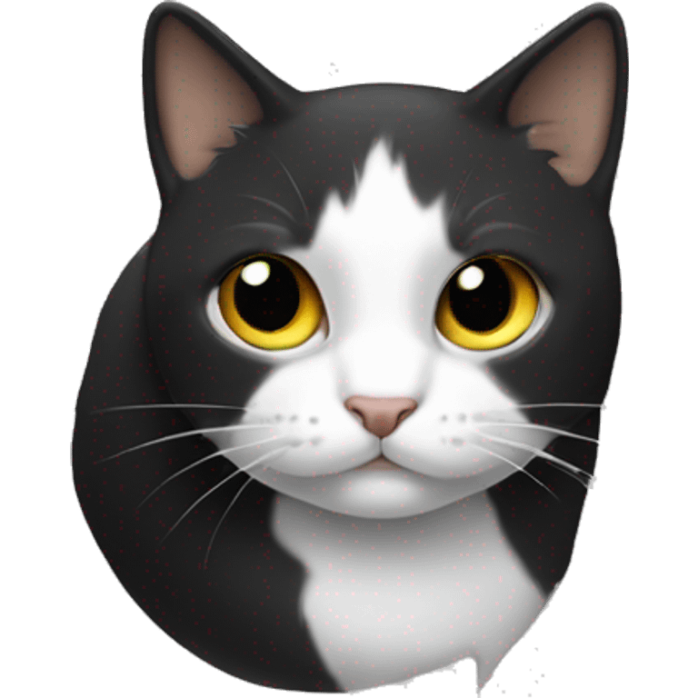 Gato blanco y negro emoji