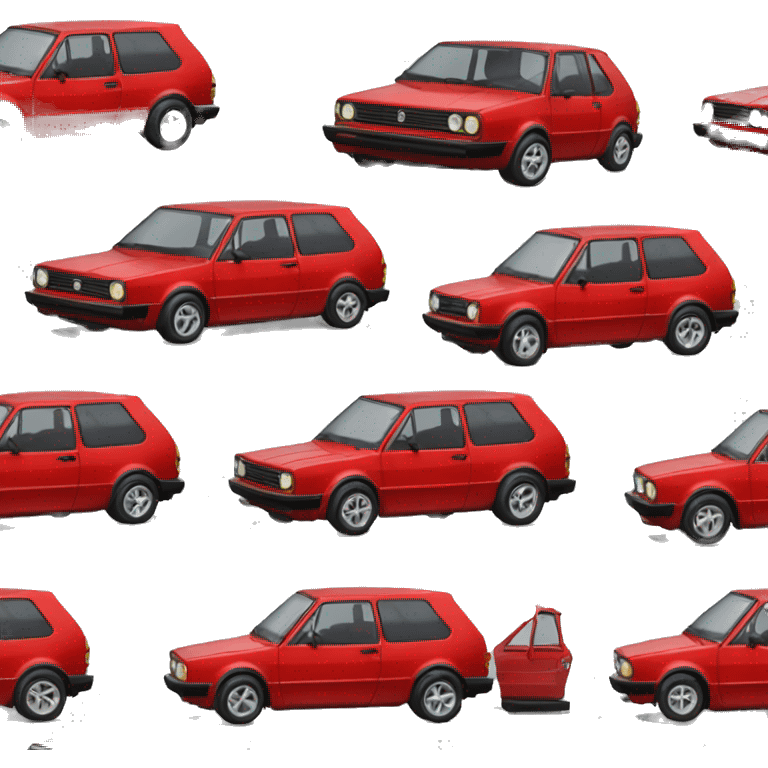 Red golf 2 car emoji