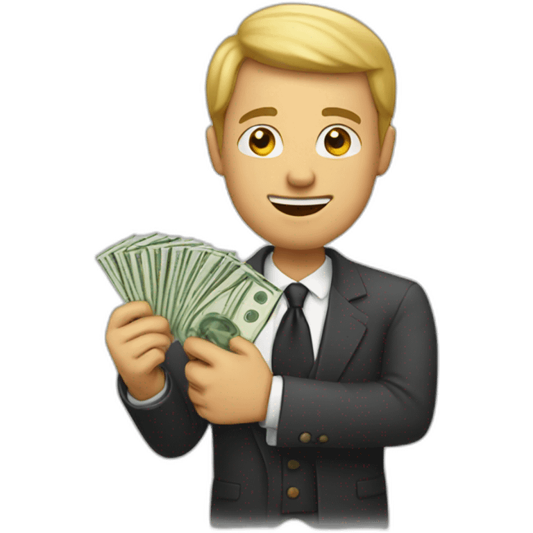 Man with money emoji