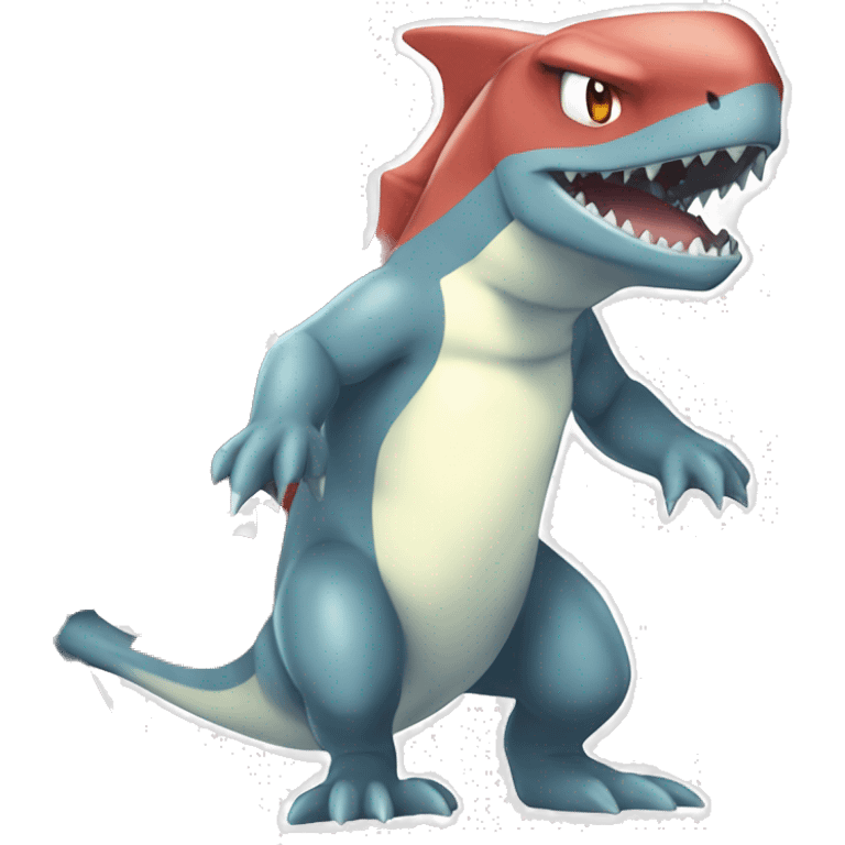 Sharpedo-Charmeleon-Gible-Larvitar-Fakémon Full Body emoji