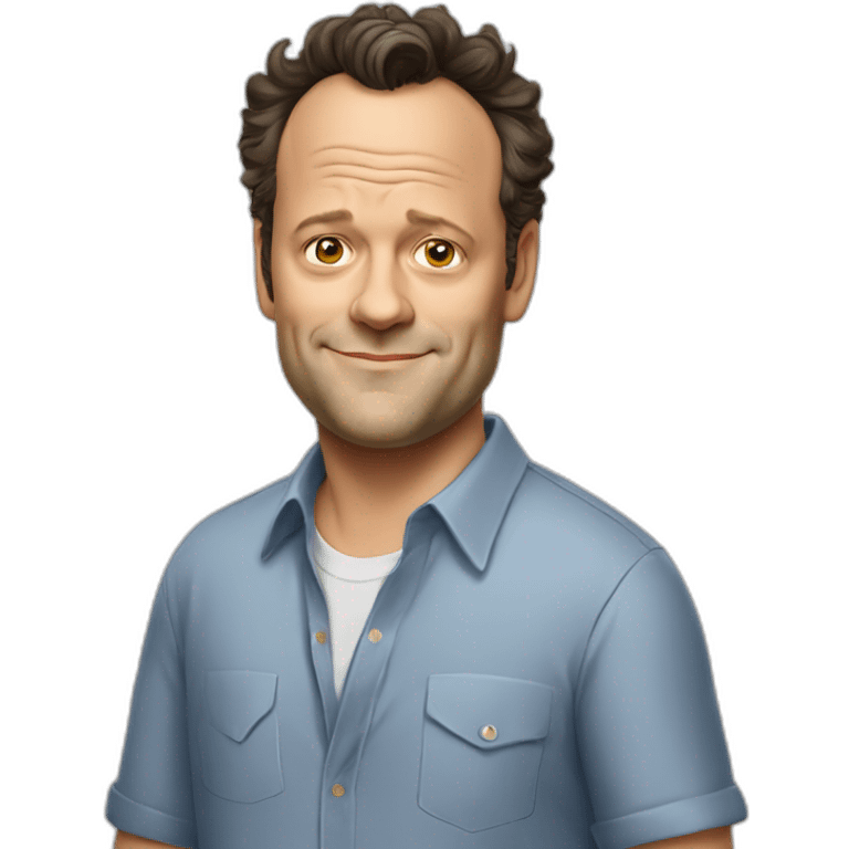 vince vaughn cartoon wearing shirt emoji