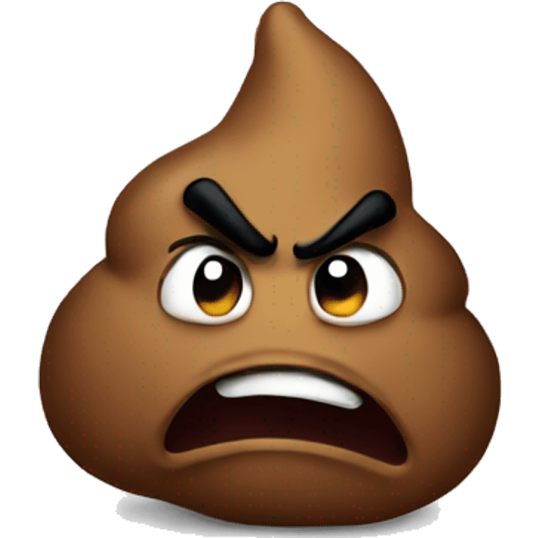 Angry poop emoji