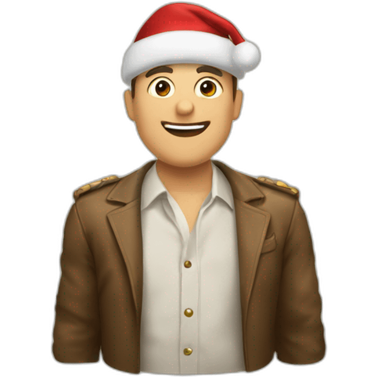 Sapins de Noël porter par le père Noël emoji