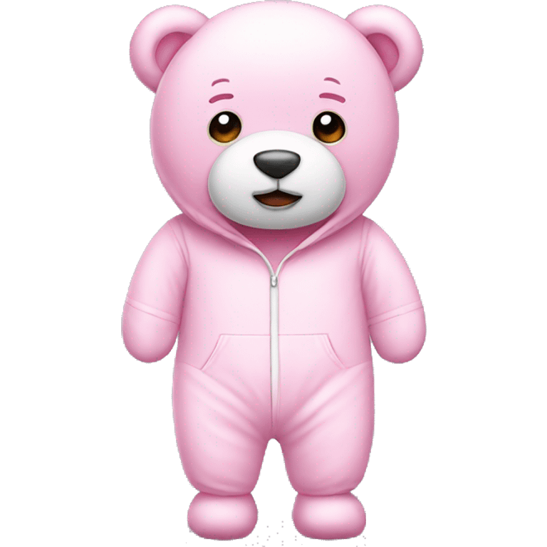 Pink Teddy with white onesie  emoji