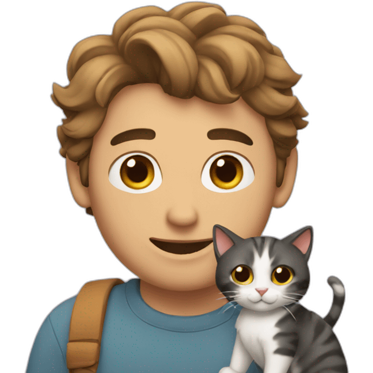 A guy with cat emoji