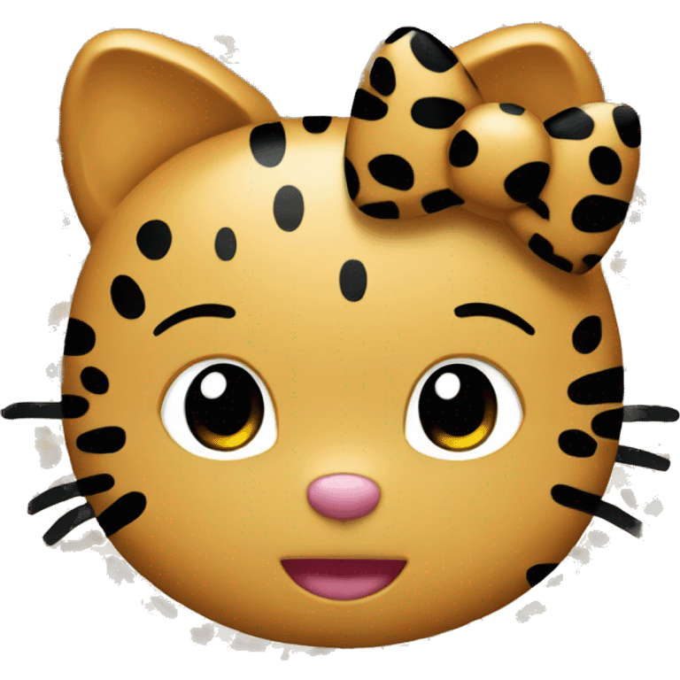 Hello kitty with leopard print emoji