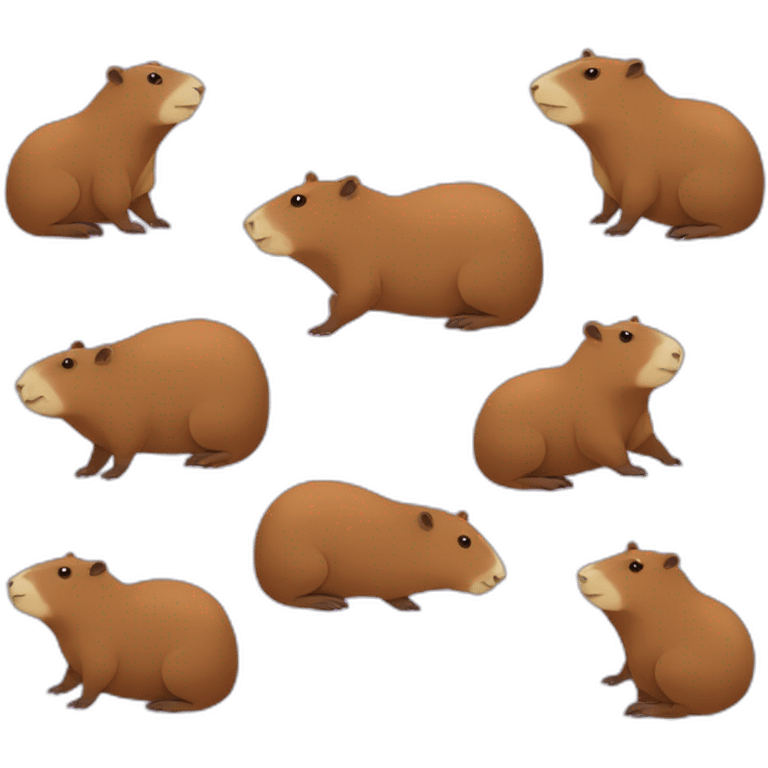 Capybara party emoji