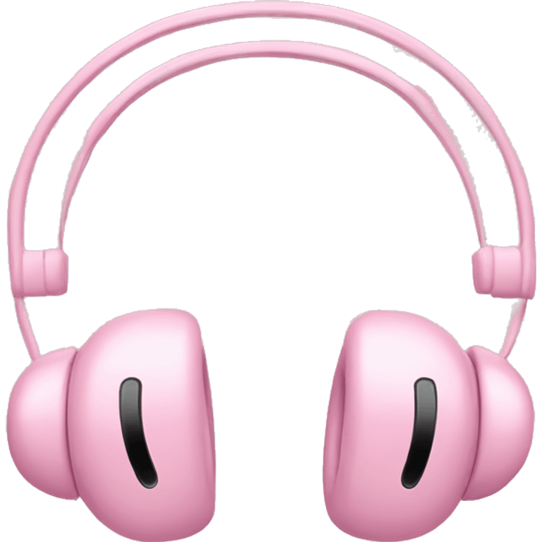 Apple baby pink head phones with little bows emoji