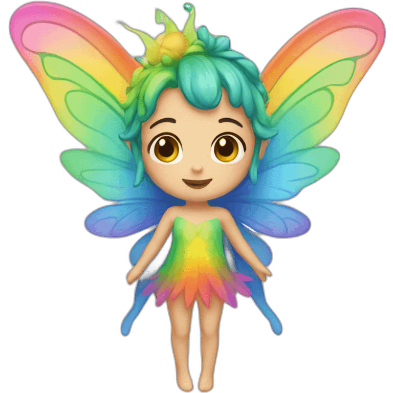 Rainbow fairy emoji