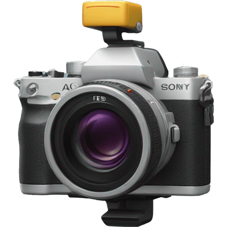 A sony camera rigged emoji