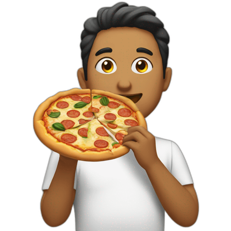 Gojo eating pizza emoji