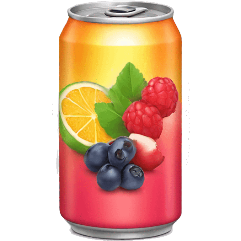 energy drink with fruit emoji