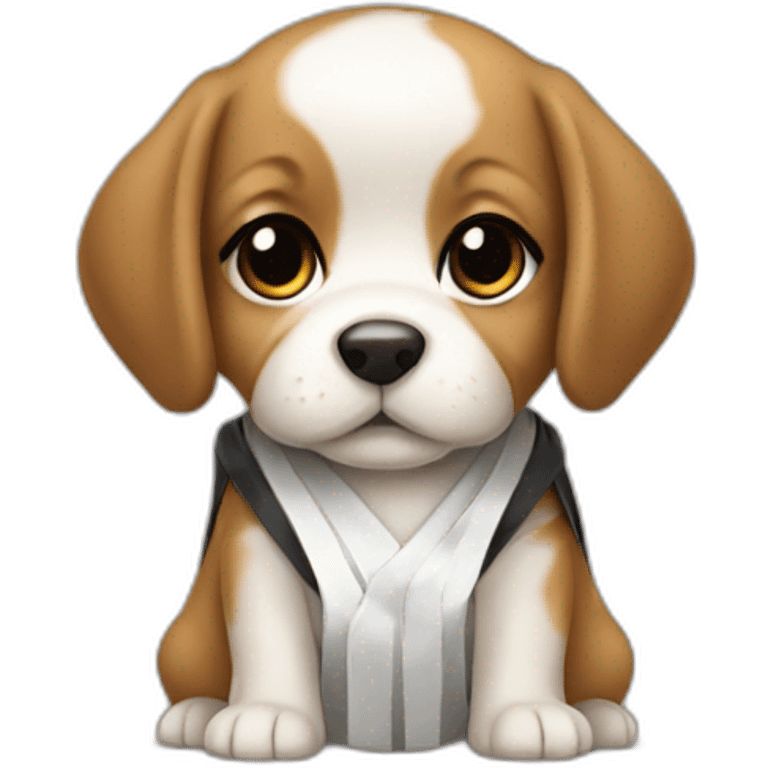 cute puppy in legal gowns emoji