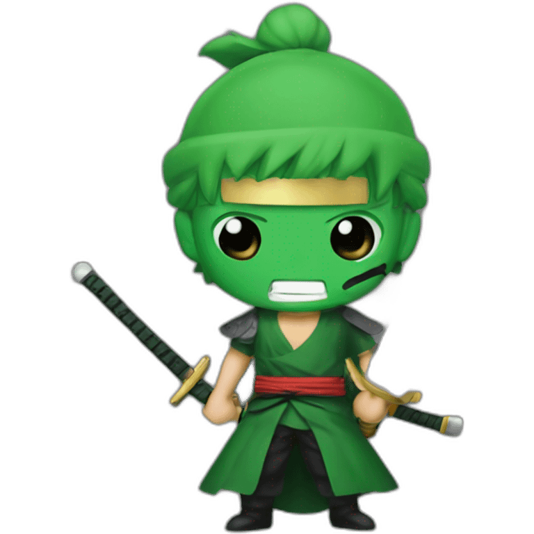 Zoro with 3 sword style emoji