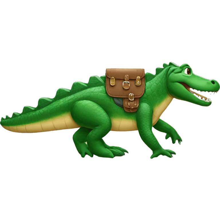 Alligator with a saddle emoji