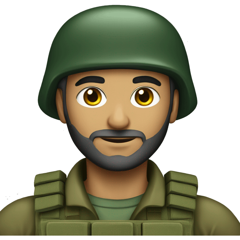 Iranian soldier in a green beret emoji