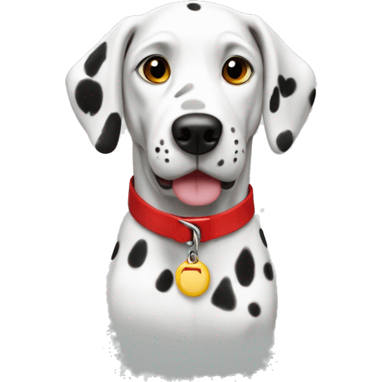 Dalmatian in a red collar  emoji