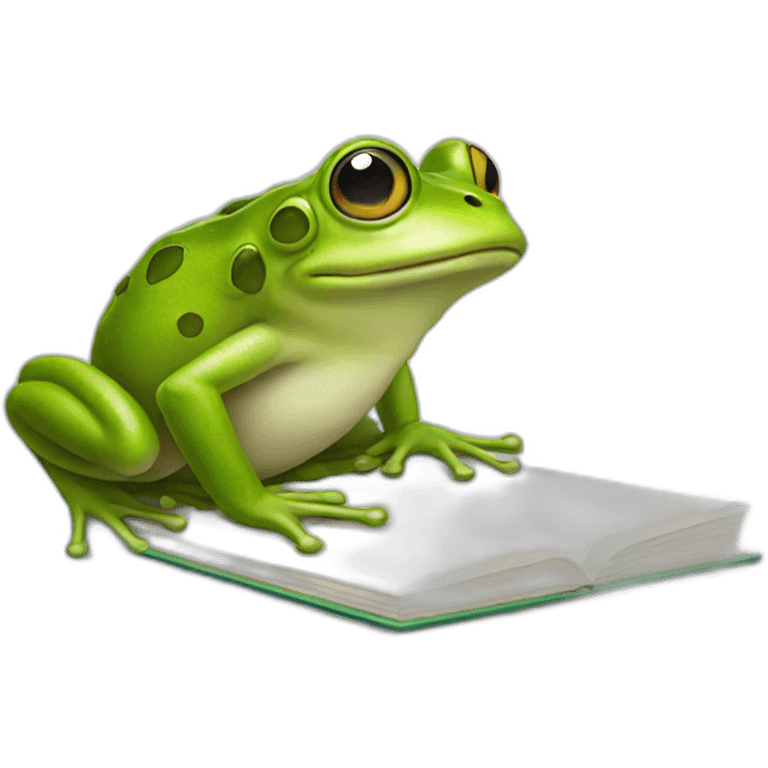 frog taking notes emoji